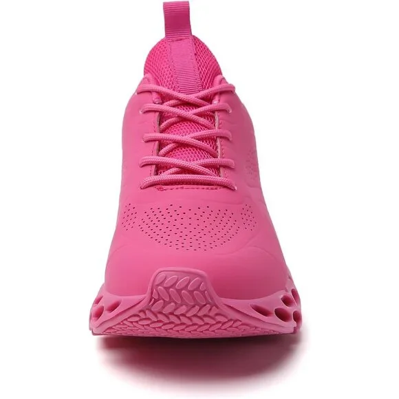 Women's Rose Red Running Walking Non Slip Tennis Blade Athletic Sneakers Shoes - Picture 5 of 7